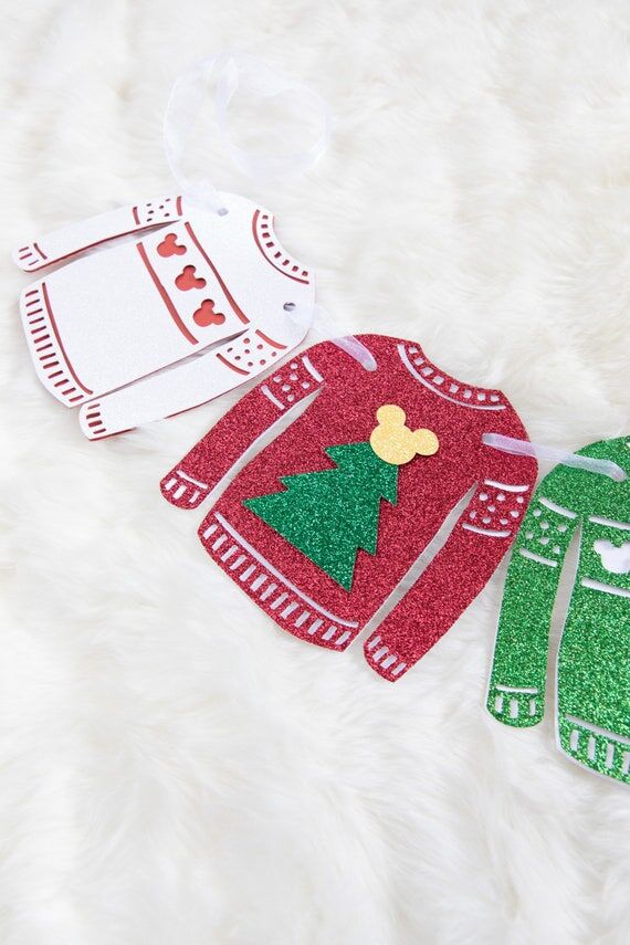 Mickey’s Ugly Sweater Banner, Disney Christ...