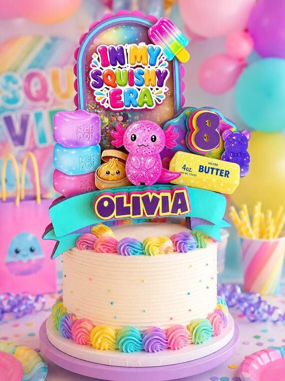 Squishy Birthday Cake Topper, In My Squishy E...