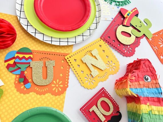 Fiesta First Birthday Highchair Banner , uno ...