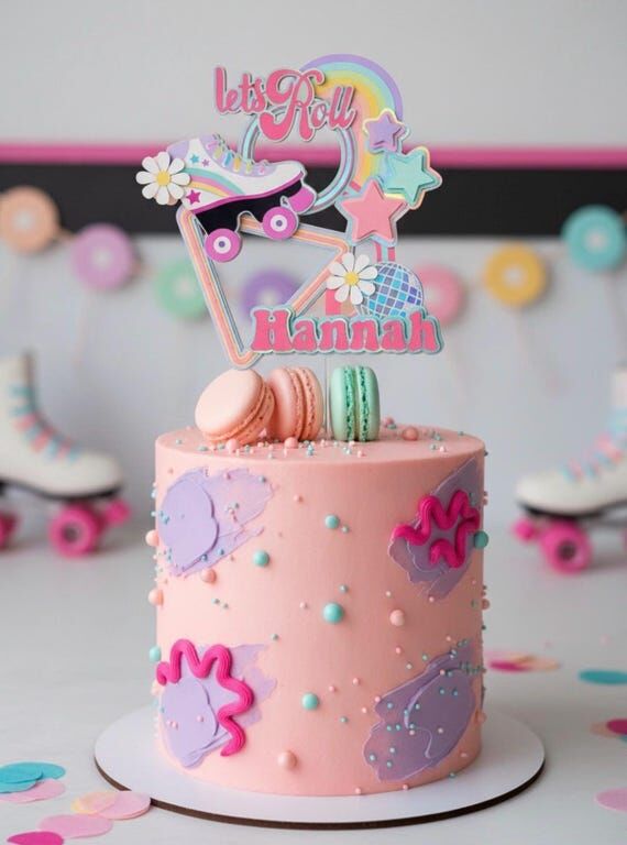 Roller Skate Cake Topper | Skating Birthday C...