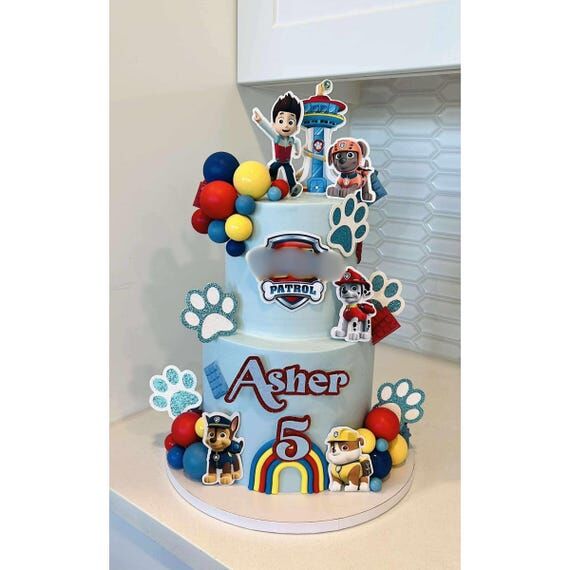 Pups Patrol Cake Topper Set • Personalized ...