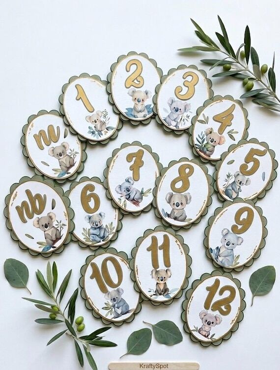 Koala Baby Milestone Cards Neutral Baby Miles...