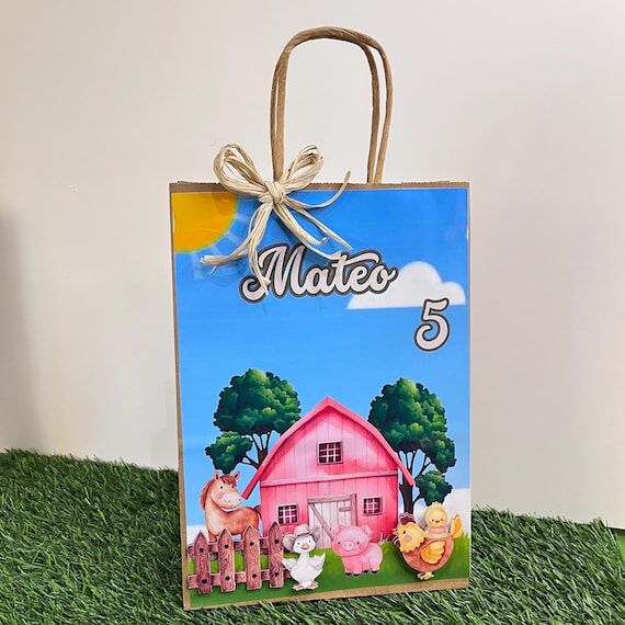 Farm Animals Party Favor Bags: Handmade Barny...