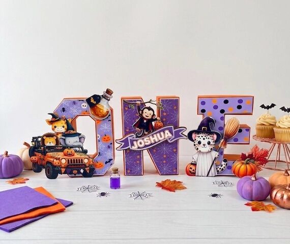 Halloween Safari 3D ONE Letters Spooky Safari...