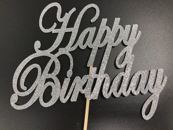 Happy Birthday Cake Topper, Cake topper, Happ...
