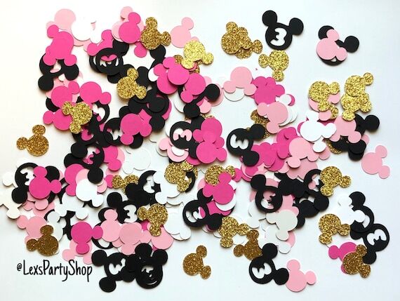 Minnie Mouse Confetti: Third Birthday Party D...
