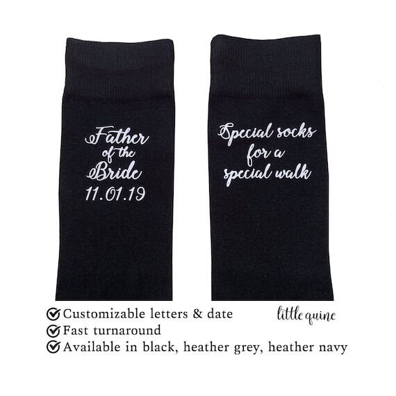 1 pair of custom personalised wedding date sp...