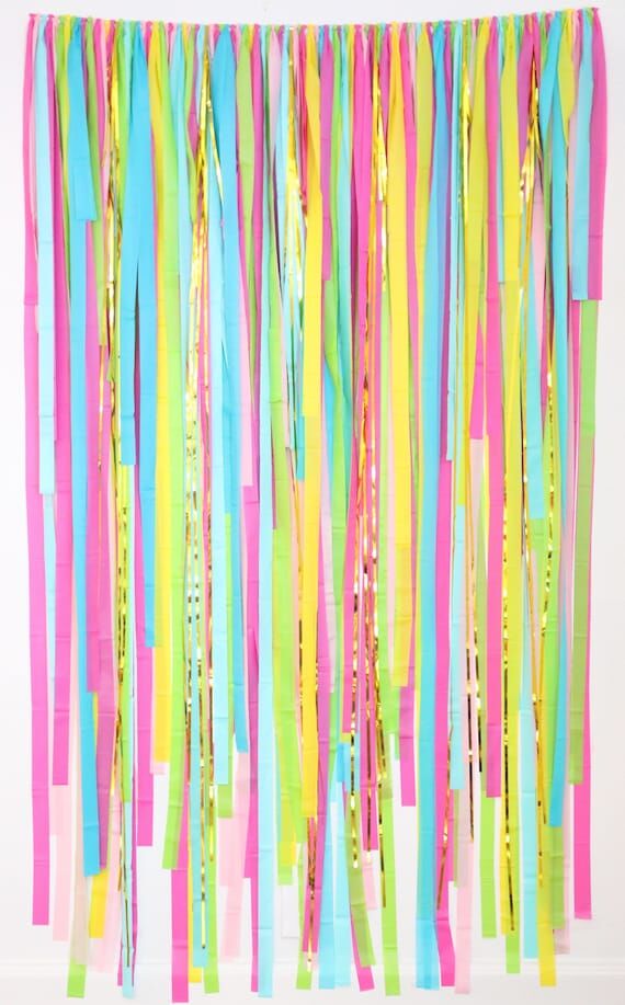 Streamer Backdrop, Fringe Backdrop, Tropical ...