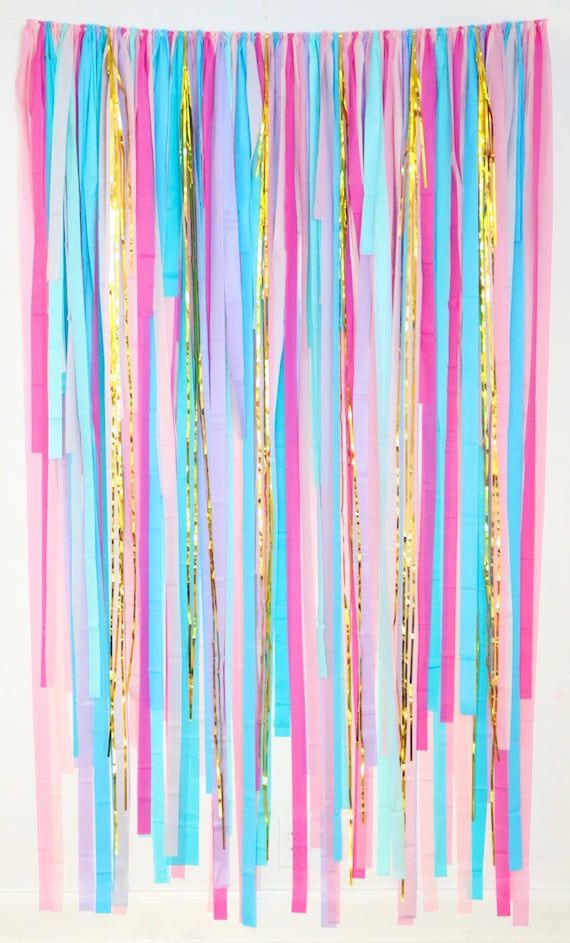 Streamer Backdrop, Fringe Backdrop, Unicorn P...