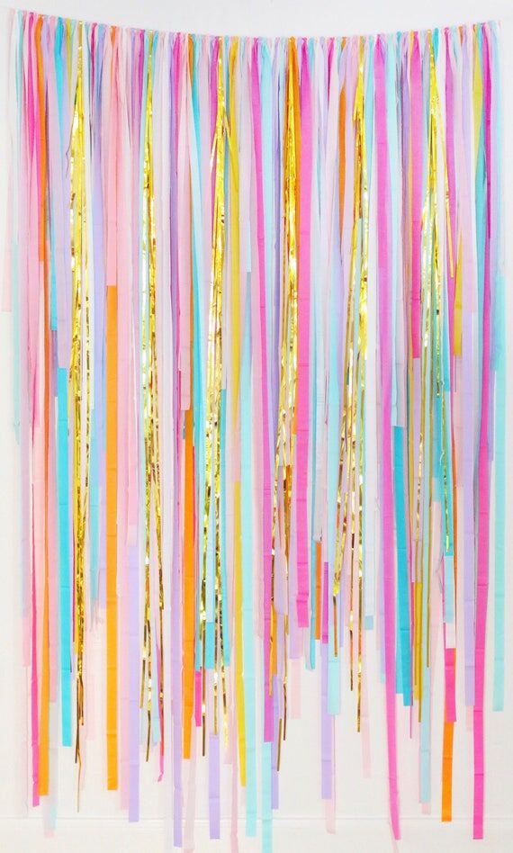 Colorful Backdrop, Streamer Backdrop, Fringe ...