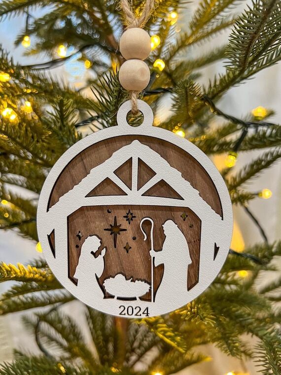 Nativity Ornament, Christmas Ornament, Nativi...