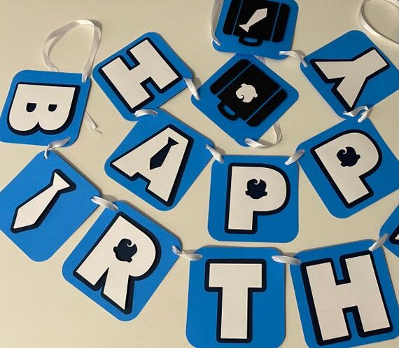 Boss Baby Birthday Banner, Bow Tie, Suitcase ...