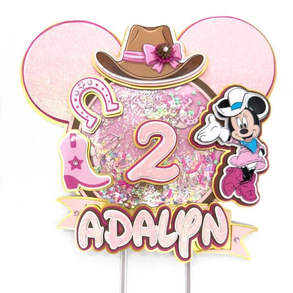 Rodeo Minnie Mouse Daisy Duck Cake Topper | C...