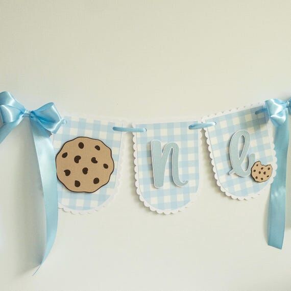 Milk and Cookies Highchair Banner: Vintage Gi...