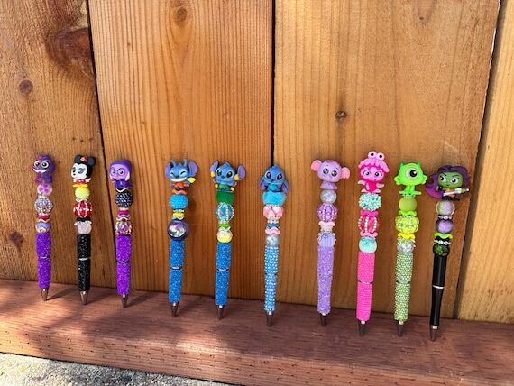 Doorable Beaded Pen, Handmade Charater Pen, T...