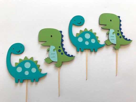 Dinosaur Cupcake Toppers - set of 12...