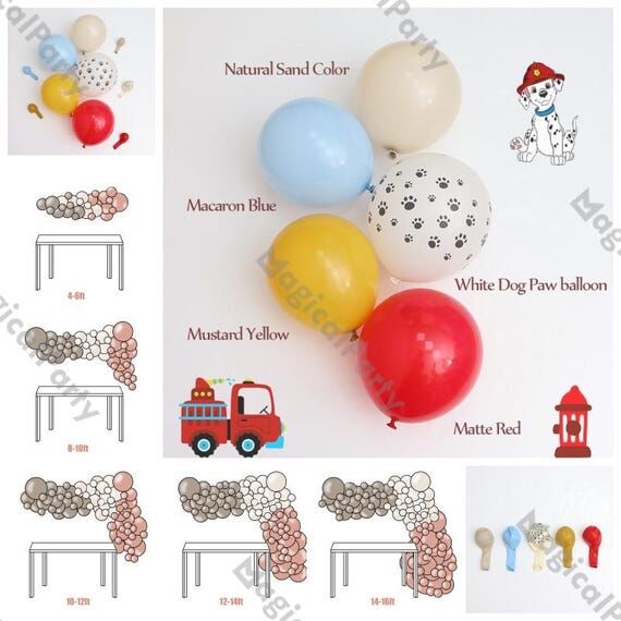 4-16ft DIY Balloon Garland Arch Kit,Matte Red...