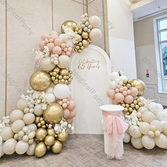 152pc Neutral Boho Balloon Arch Kit, Dusk Pin...