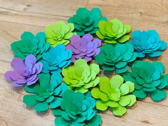 Mini Paper Succulent Flowers: Handmade Home D...