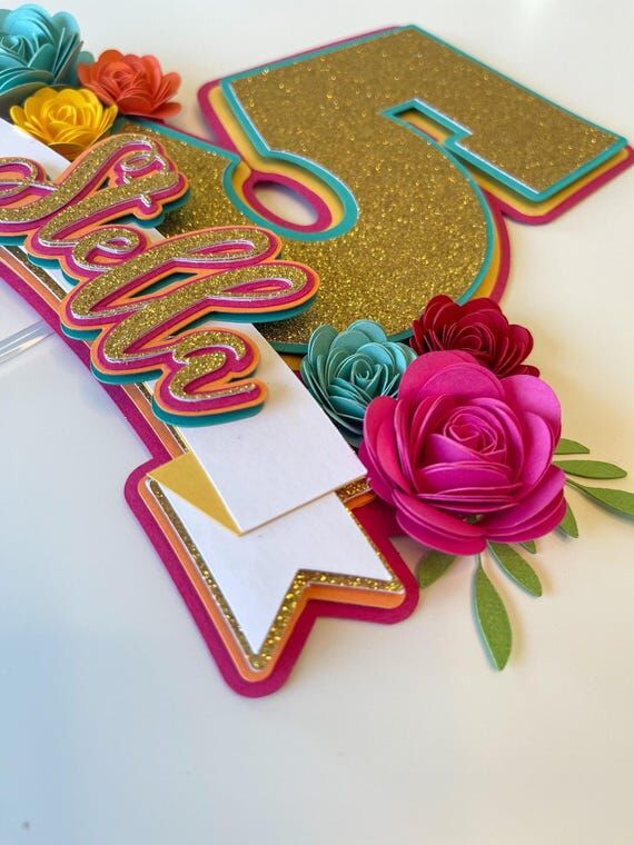 Fiesta Cake Topper: Custom First Birthday Par...