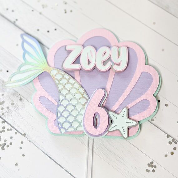 Under the sea Cake Topper Mermaid Birthday Se...