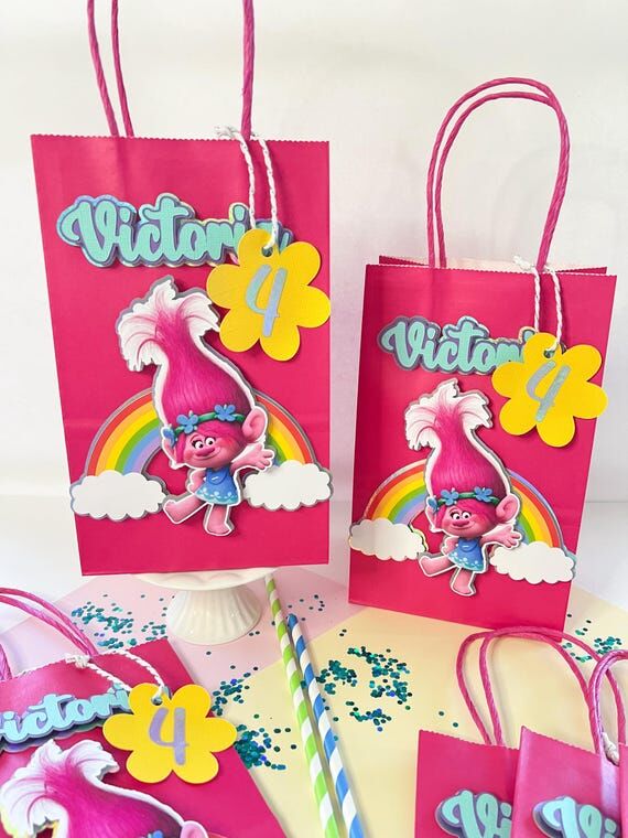 Trolls party favor bags Poppy treat bags...