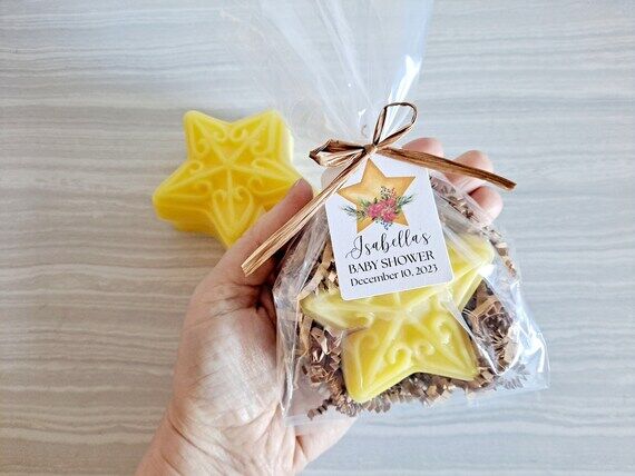 Floral Theme Star Soap, Baby Shower Favors wi...