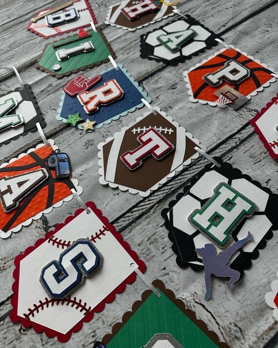 Sports Birthday Banner, All Sports Party, Foo...
