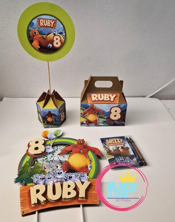 grizzy and the lemmings birthday party decora...