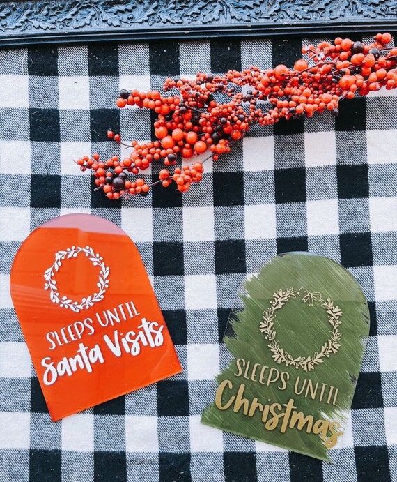 Countdown to Christmas Acrylic Sign | Acrylic...