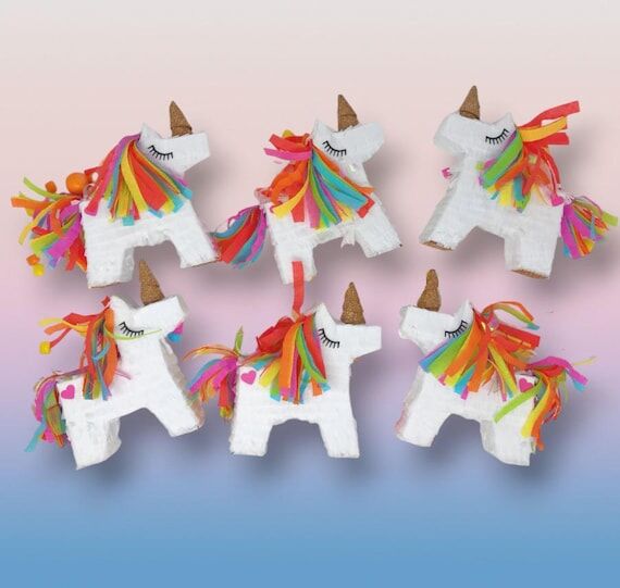 Unicorn Mini Piñata Party Favors | Magical P...