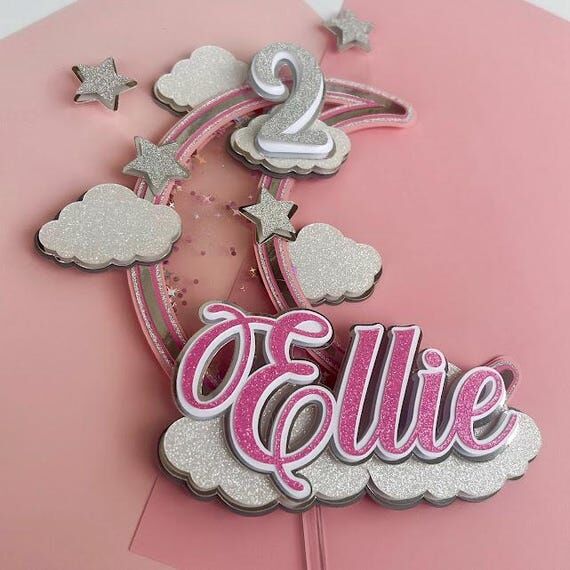 Over the moon - Cake topper moon - Twinkle Tw...
