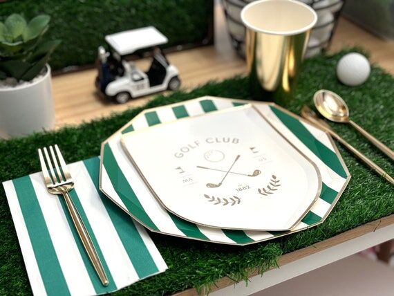 Golf Club Tableware Kit- Golfer Fans- Birthda...