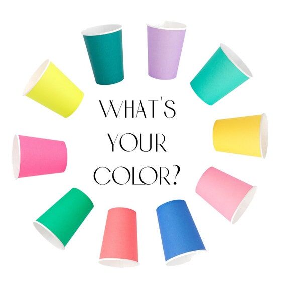 Classic Paper Cups - Variety of Colors - Part...