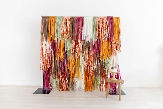 Customizable Plastic Fringe Backdrop: Fall Pa...