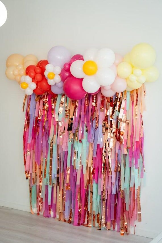 Handmade Plastic Fringe Backdrop: Party Photo...