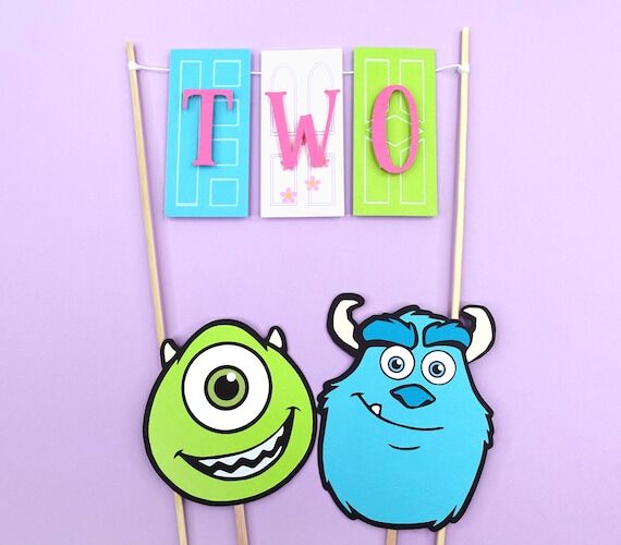 Monsters Inc Cake Topper - Birthday Smash Cak...