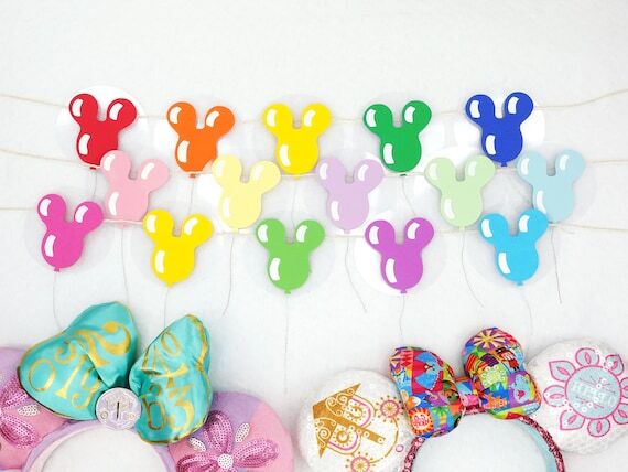 Disney Balloon Banner - Mickey Birthday Decor...