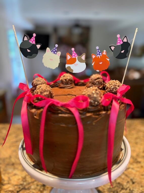 Pet Pawty Birthday Cake Topper - Personalized...