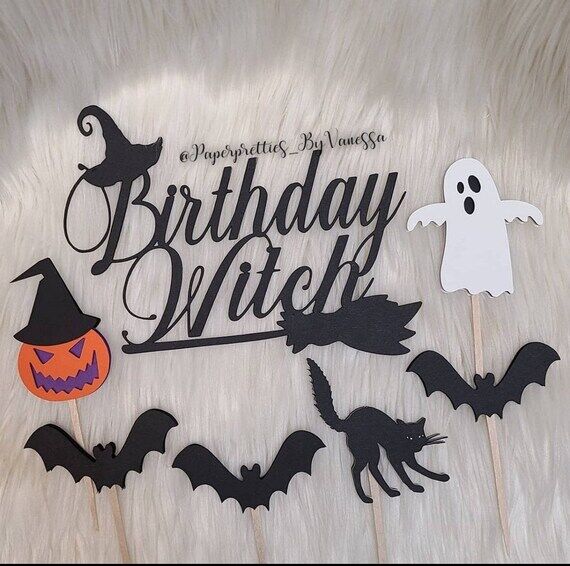 Birthday Witch Cake Topper / 1 Cake Topper 6 ...
