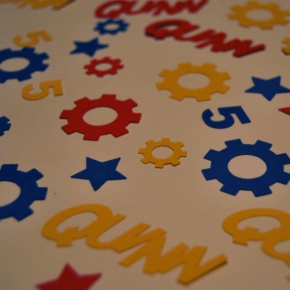 Gear Confetti, Robot Party Confetti, Robot Bi...
