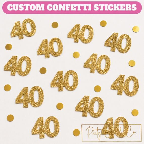 Custom Glitter Confetti Birthday Age Numbers ...