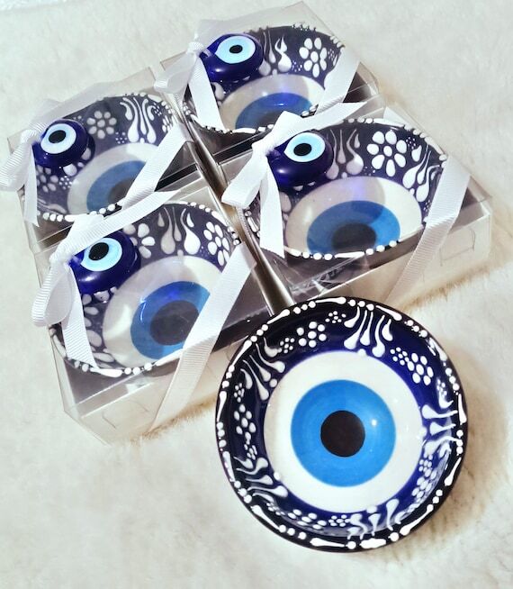 Evil Eye Wedding Favors, Ceramic Bowls, Guest...