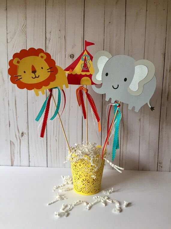 Carnival Birthday Centerpieces, Circus Party ...