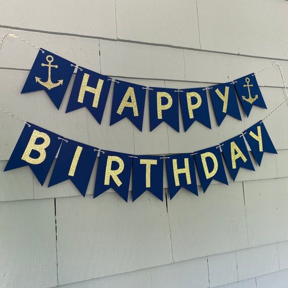 Nautical Birthday Banner, Nautical Birthday B...