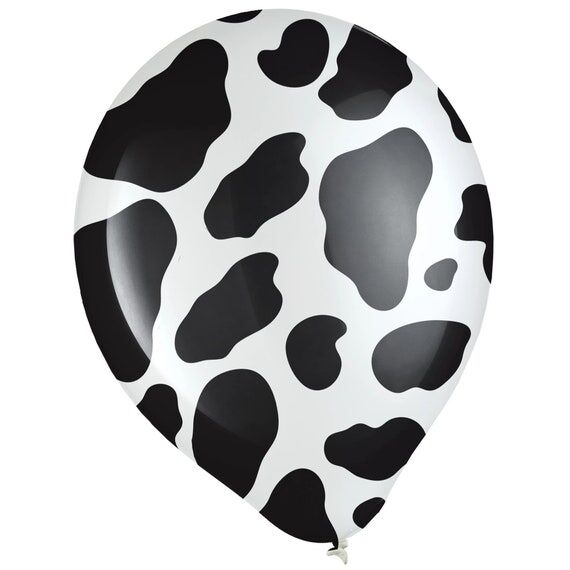 Cow Print Latex Balloons, Farm Party Decor (6...