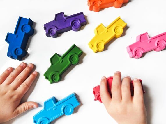 Truck Shaped Crayons | Large Handmade Crayon ...