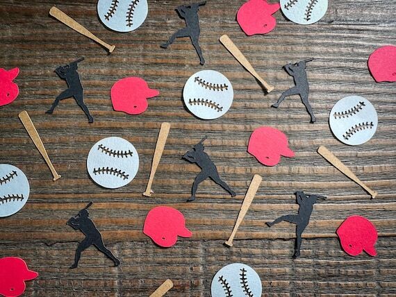 Baseball Player Party Confetti...