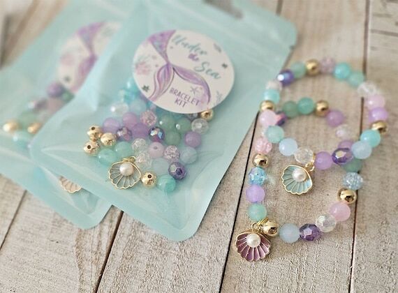 Mermaid Bracelet Kit, Under the Sea Party Fav...