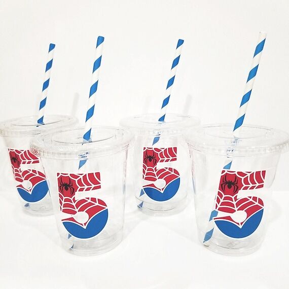 Spiderman Party Cups, Disposable Spiderman Pa...